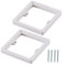 CWOQOCW 10MM Spacers,Light Switch Spacer 1 Gang Frame Plate Kit with 4pcs Screws, Double Socket Spacer Depth Square Spacer Frame Back Box Plate(2pcs White)