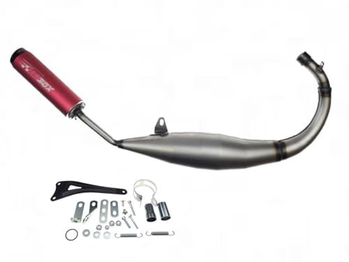 Auspuff Sportauspuff XS-2 – E-geprüft – passend für Rieju MRT, MRX, Beta RR 50 (2005–2012) – Auspuffanlage mit Krümmer + Endschalldämpfer