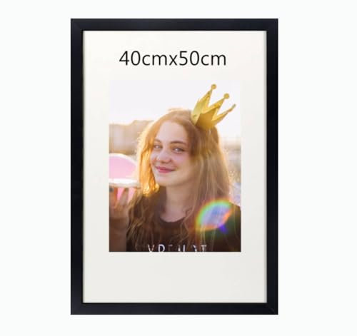 40x50cm Bilderrahmen, MDF-Rahmen,Rahmen aus holz,Frame 40x50cm,Wand Bilderrahmen Moderner Fotorahmen,Perfekt zum Verschenken,Schwarz