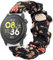 Blueshaweu 20mm 22mm Armband Kompatibel für COROS Smartwatch, weiche Haargummis Uhrenarmband Kompatibel mit Coros Pace 3/ PACE Pro/APEX 2 /APEX 2 Pro etc (Schwarze Blume, 22mm)