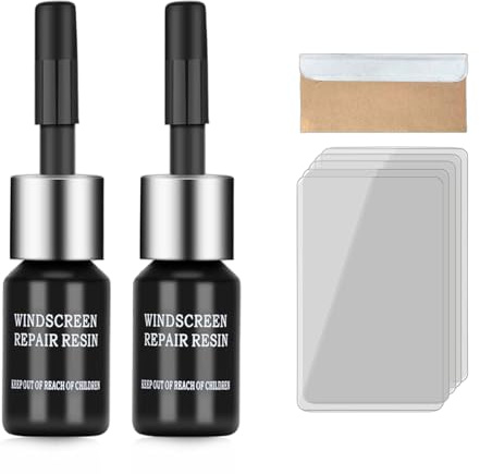 Snhauxinfa Steinschlag Reparaturset Windschutzscheibe,Windschutzscheibe Reparaturset,Repair Reparatur Windshield Auto Kit,Glass Crack Glas Display,Flüssigkeit Kits Flüssigglas,Fensterreparaturset (2)