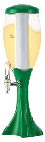 Distributeur de boissons pour barman - Bouteille d'alcool de 3 litres avec noyau refroidi - Support lumineux LED - Bec en plastique robuste - Station de boisson polyvalente pour fêtes, pub, bar à la