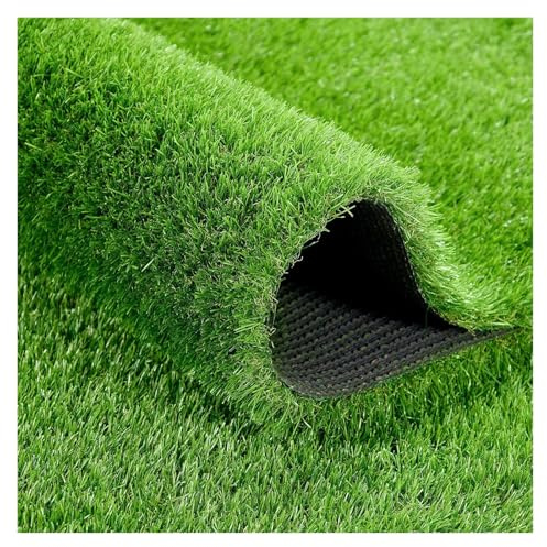 25 mm grüne Kunstrasenrolle für Garten und Heimdekoration, schneidbarer Outdoor-Rasen (1 x 2 m), perfekter Kunstrasen für Terrassen und Landschaftsbau
