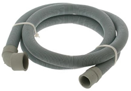 Figevida Tubo di Scarico Acqua PVC Grigio cm 150 per Lavatrice con Curva Attacco MM 30 Interno, 1 Pezzo