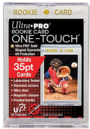 Ultra PRO 35PT Rookie UV ONE-TOUCH Magnetischer Kartenhalter – Premium Kartenhalter mit UV-Schutz, säurefrei, für Standard Trading Cards 2.5 x 3.5