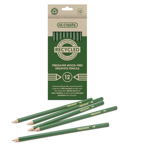 Re:create Treesaver Recycled HB Pencils Set (Pack of 12)