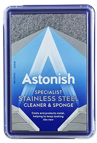 Astonish Edelstahl-Reiniger und Schwamm, 250 g