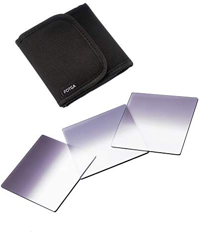 Runshuangyu 3 Stück 4 x 4 Graufilter, Graufilter, ND2 ND4 ND8, gradueller ND-Filter mit Tasche für Schwing-Away Matte Box Halter – 3 Stück