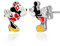 Mickey und Minnie Maus Küssen, Sterling Silber Ohrstecker mit Zirkonia, Geschenk für Mädchen und Damen