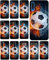 KX-Mobile Hülle für LG K20 Handyhülle Design 1152 Fußball Fussball Weiß Schwarz Orange aus flexiblem Silikon SchutzHülle Softcase HandyCover Hülle für LG K20