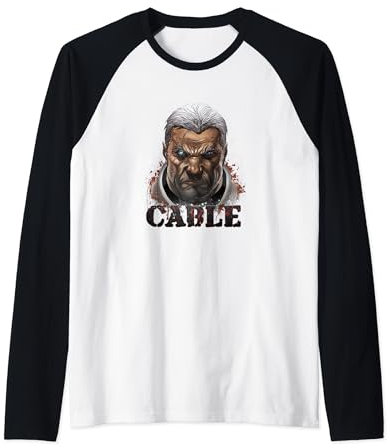 Marvel X-Men Cable Portrait Raglan Baseball Tee