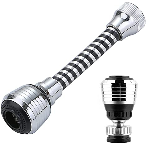 2 Stück Wasserhah Verlängerung,360°Drehbarer Wasserhah Aufsatz,Wasserhah Luftsprudler,Flexible Wasserhah Sprayer,Für Küche Badezimmer Spüle Sprüher(15.5cm)