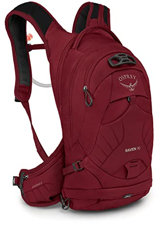 Osprey Raven 10 Fahrrad-Rucksack mit Hydraulik-Reservoir, Weinrot