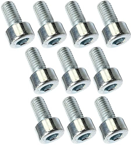 AERZETIX - C47635 - Satz von 10 stück - bolzen innensechskantschrauben M5x10 - mit innensechskantkopf - Ø5x10mm - DIN 912 - klasse 8.8 - aus verzinktem stahl - heimwerken - montagewerkzeug eisenwaren