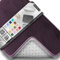 Clara Clark Tappeto da bagno in velluto, in memory foam, antiscivolo, lavabile in lavatrice, si asciuga rapidamente, tappetino da bagno ultra morbido in peluche per il bagno, 50 x 81 cm, viola scuro