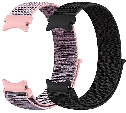 KIBDSNG Nylon Armbands Kompatibel mit Samsung Galaxy Watch 7/6/5/4/FE 40mm 44mm/6 Classic 43mm 47mm/5 Pro 45mm/Watch 4 Classic 42mm 46mm, Verstellbarer Sport Ersatzarmband für Herren Damen