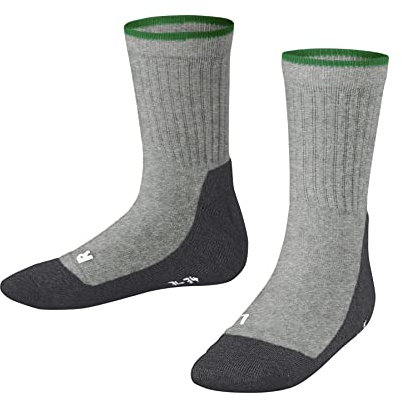 FALKE Unisex Kinder Socken Active Everyday K So Funktionsmaterial dünn atmungsaktiv einfarbig 1 Paar, Grau Light Grey 3400, 19-22