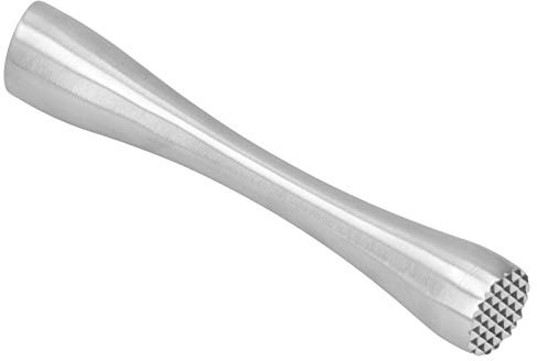 Zerodis Cocktail Muddler Ice Crushing Rod Stainless Steel Mojito Masher Ice Crusher Masher Cocktail Pestle Drink Bartender Tool for Kitchen Bar Restaurant 20cm