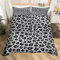 Homemissing Parure de Lit Imprimé Léopard Gris Noir Parure Imprimé Guépard Housse de Couette Décorative Afrique Animal Faune Housse de Couette 220x240cm