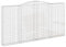vidaXL Panier de Gabions Arqué Cage à Gabion Mur de Gabion Panier à Pierre Gabion pour Pierre Jardin Patio Extérieur 400x30x200/220 cm Fer Galvanisé