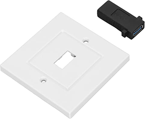 Placa Frontal de Enchufe USB 3,0, Placa de Pared de Salida Blanca Abs USB 3,0, Placa de Pared de Salida, Placa Frontal de Enchufe de Carga de Alta Velocidad para el Hogar, la