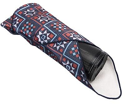 JJC 19-Inch Protective Wrap, Neoprene Camera Wrap Around Pouch Lens Protector Cover Self-Adhesive Cloth, Foldable Wrapping Cover for DSLR Camera/Lens/Flash/Phone/Pad, Ethnic Pattern