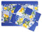Set Coprifuochi + Copriforno Imbottito a Fantasia Vietrese Limoni Blu Giallo Cucina Forno Fornelli