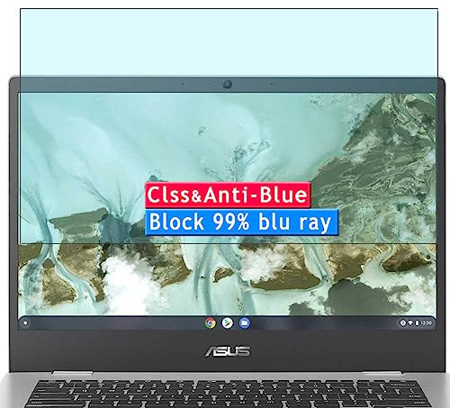 Vaxson Anti Blaulicht 9H Panzer Schutz Glas kompatibel mit ASUS Chromebook CX1 CX1400 CX1400CKA 14 Laptop Schutzfolie Bluelight Display schutz folie Panzerfolie SchutzGlas folien PanzerGlas