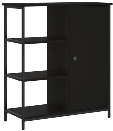 vidaXL Sideboard Schwarz 70x30x80 cm Holzwerkstoff