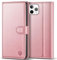Kuafcase Compatible for iPhone 11 Pro Max Case with 4 Card Slots Magnetic Closure Kickstand Shockproof Protective Phone Case Compatible for iPhone 11 Pro Max - Rose Gold