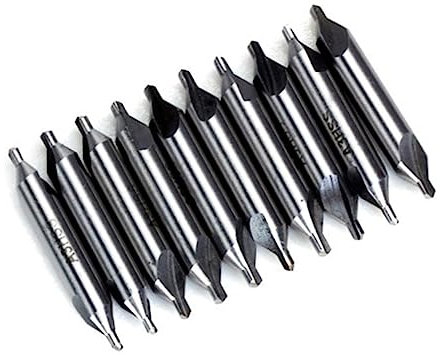 Gadpiparty 10 Stück 3mm 60° Zentrierbohrer Senker Hss Schnellarbeitsstahl Kombibohrer Für Mittellöcher in Werkstücken