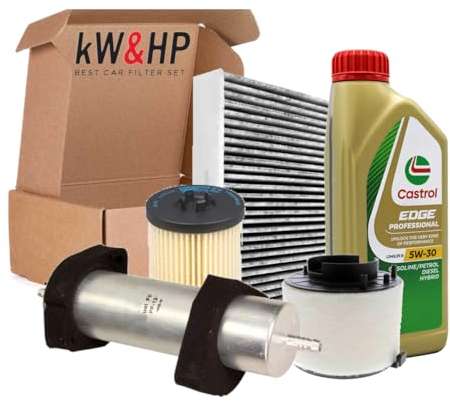 KIT TAGLIANDO 4 FILTRI + 5 LITRI OLIO MOTORE ORIGINALE 5W30 COMPATIBILE CON A4 A5 2.0 TDI