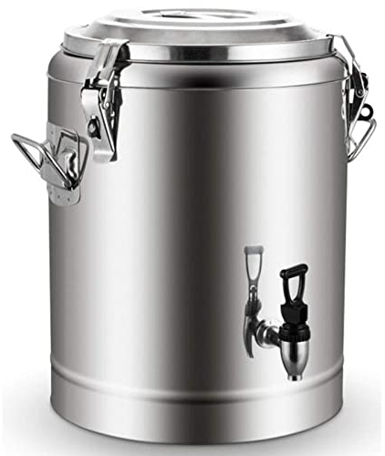 Dispensador de bebidas aislado de acero inoxidable, termo – Aislamiento caliente y frío 20 horas, espiga para té, agua, café, bebidas heladas – 20 L