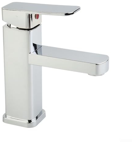 Grifos para lavabo, grifos de lavabo cuadrados de acero inoxidable, para baño, cocina, hotel, 170 mm