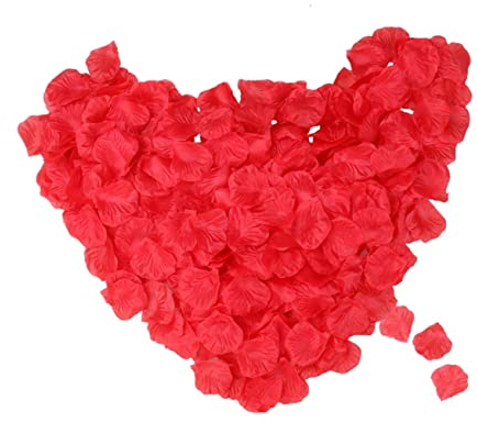 GOOHOCHY 2200 Stück rote Rosenblätter 2200 Hochzeitsdekoration Hochzeitstischdekoration künstliche rosenblätter rosenblüten künstlich Ornament Popcorn-Dekorationen Blütenblatt