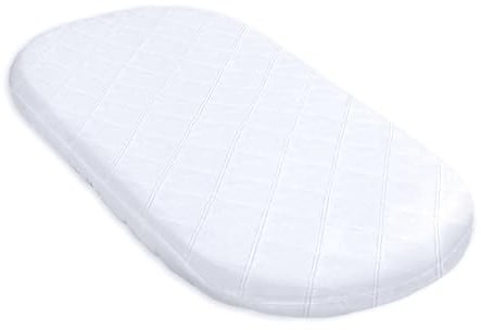 Stubenwagen Baby Matratzen Kinderwagen 72x33 cm - Matratze Beistellbett Babywiege Kindermatratze Oval Reisebett Nässeschutz Moseskorb Matraze 72 x 33 Kinderwagenmatratze