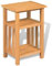 SDWEHO7 Betttisch Beistelltisch mit Zeitungsablage, Kaffeetisch Sofatisch Telefontisch für Schlafzimmer Wohnzimmer, 27x35x55 cm Massivholz Eiche