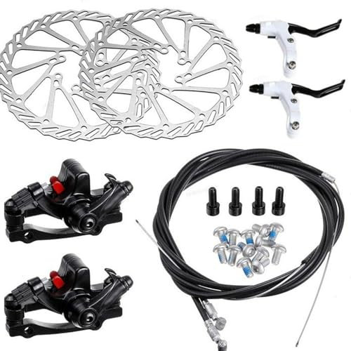 ANBOO Fahrrad Scheibenbremse Set, 160mm Bremsscheibe Fahrradbremsensatz Bremssattel Scheibe vorne und hinten, Fahrradbremse Bremse Mechanische für Mountainbike Rennrad Reiten Fahrrad Radfahren