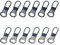 Cerniera Sostituzione Metallo(12 Pezzi),Tiretti per Cerniere,cursori per cerniere lampo, Linguette in Metallo per Riparazione Zip,Per Vestiti,Bagagli,Valigia,Zaino,Mestiere Fai Da Te