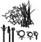 45pcs Assorted Sizes Push Mount Cable Zip Tie Set with Wire Harness Clips for Cars
