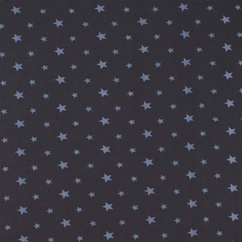 Jersey Stoff Sterne, Kinderstoff, Baumwolljersey, marine (Länge am Stück: ab 50cm / Breite: 150cm)