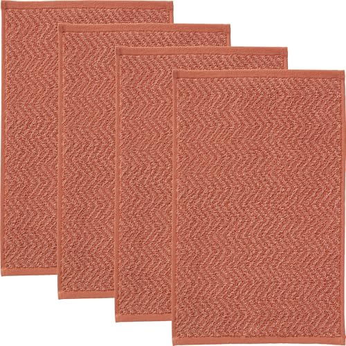 REDBEST Gästetuch Palmdale 4er-Pack Walk-Frottier Terra Größe 30x50 cm