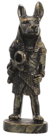 Veemoon 1stück Anubis Statue Ägyptische Hundegott-Figur Aus Robustem Resin Kreative Dekoration Für Zuhause Und Büro Einzigartiges Wohnaccessoire Ägyptische Ornamente