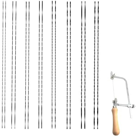 Wenyue 16 Stück Laubsägeblatt,130 mm Spirallaubsägeblätter,Laubsäge Dekupiersäge,Metallsäge Bogensäge,Laubsäge,Sortierte Sägeblätter,Verstellbare Laubsägen,für Elektrowerkzeug Zubehör Holzbearbeitung