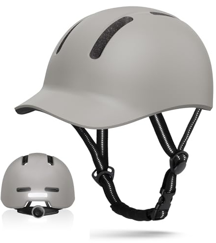 KINGLEAD Fahrradhelm,Urban Commuter Helm,Stylischer Fahrrad Helm Herren und Damen für Radfahren Trekking City Roller Herren Verstellbarer