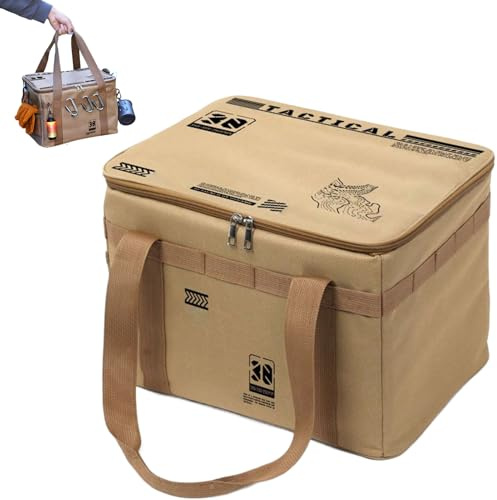 Outdoor Tasche – Campingtasche, Organizer | Faltbare Tasche | 30 l große Kapazität für Grill, Picknick, Küche, Umzug, Getränke, Kochen, Kochen, Teller, Besteck, wasserdicht