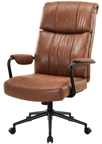 IWMH Office Chair for Home, High Back Executive Ergonomic Desk Chair | Mid Century Swivel Computer Chairs with Back Support, Adjustable Height for for Adult Home Living Room Bedroom Working