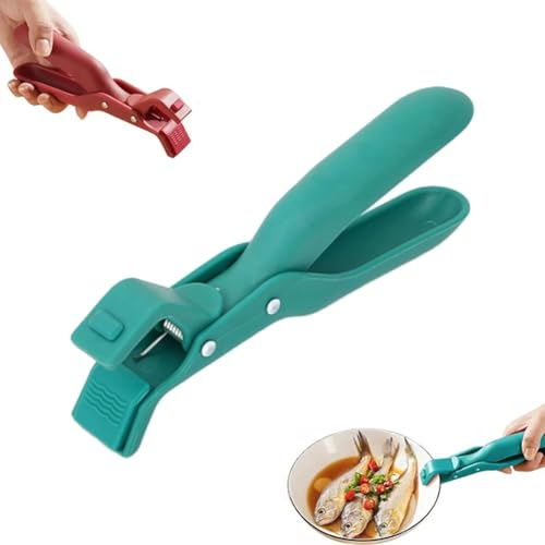 2026 New Hot Plate Gripper, Multi-Angle Hot Plate Grippers Tongs Anti-Scald Bowl Clip, Multi-Purpose Silicone Non-Slip Heat Insulation Anti-Scald Clamp for Dish Bowls Pots Plates (Green)