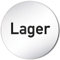 Türschilder24 XXL Türschild • Ø 100 mm • Schild Lager • aus Aluminium Vollmaterial • geschliffene Edelstahloptik • 100% Made in Germany
