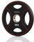 Gymstick Unisex Pro PU Gewicht Platte 5, schwarz/rot, 5 kg